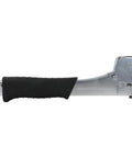 Side view of Durable Silver Heavy Duty Hammer Tacker Stapler for 20 Gauge 1/2 Inch Crown with quick jam release handle