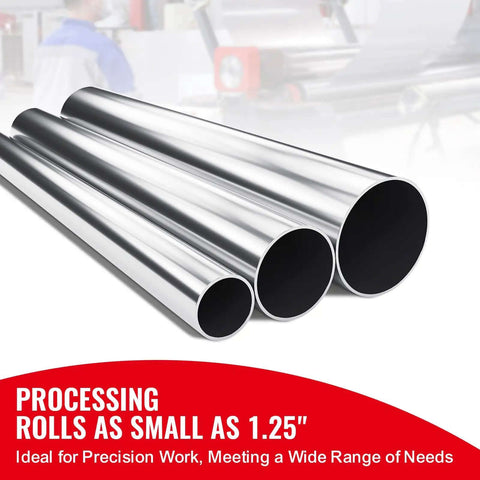 Slip Roll Machine With 12.6 Inch Forming Width For 20 Gauge Metal, highlighting small diameter metal rolls for precision work