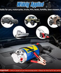 Heavy Duty 12V Electric Oil Extractor Pump For Rapid Motor And Transmission Fluid Exchange Uses Dipstick Access shown on vehicle engine.
