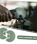 Worker using an angle grinder with Angle Grinder Wheel Guard Protector Easy Install Safety Shield for Grinding Machines.