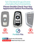 BMW Key Fob Cover With Soft TPU Case Advanced Silver Key Box For X1 X3 X5 X6 Displaying Compatibility Check Chart