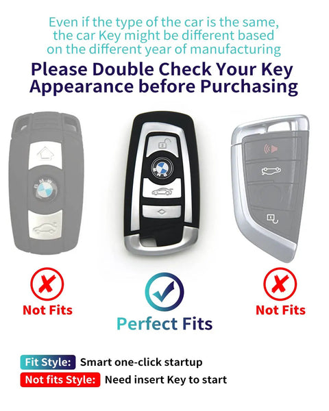 BMW Key Fob Cover With Soft TPU Case Advanced Silver Key Box For X1 X3 X5 X6 Displaying Compatibility Check Chart