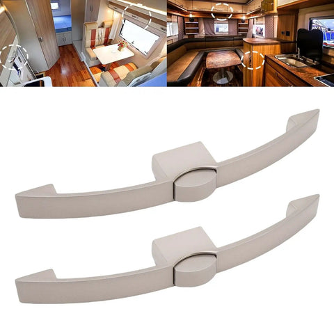 2 Pack Push Button Latch Pull Handle Pearl Nickel Multipurpose RV Cupboard Lock Drawer Knob For Motorhome Home And Yachts