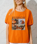 Orange tee with 'Punch' text and baby monkey images from Dope Monkey Team DTF Transfers Pack For DIY Tees, Ready To Press Heat Transfers, 7x7 Inch Iron On Vinyl Decals, Washable Sticker Set For T Shirts, Vibrant HD Color Baby Monkey Designs To Elevate Your Custom Clothing.