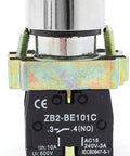 22mm Latching Rotary Selector Switch Three Position With Two Normally Open Contacts Heavy Duty Panel Mount 10A 600V 240V AC 3A Ideal For Control Panels And DIY Projects front view