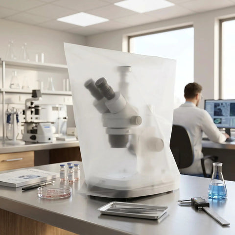 Go-To Large 480x490mm Dust Cover For Microscope Protects Your Stereo Microscope From Dust And Scratches In Clear Plastic, Lab-Grade Accessory For Research, Lab Use And Education, on stereo microscope