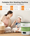 No Sweat Portable Foldable Washing Machine 20 Liter Tub With Blue Light Deep Clean for quick laundry, family-friendly use.