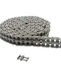 Heavy Duty 602 Double Strand Duplex Roller Chain 10 Ft Kit With Connecting Links For Industrial Machinery And Agricultural Gear Smooth Operation, steel chain coil