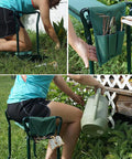 Heavy Duty Folding Garden Kneeler And Seat With Soft EVA Kneeling Pad Converts To Stool Or Bench, Lightweight Yet Sturdy