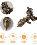 Acorn Drawer Knobs With Leaf Pedestal Eight Piece Set In Antique Zinc Alloy And Copper Finish Squirrel Knob Pendant Pull Handles
