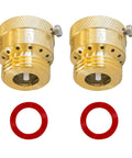 2 Pack Faucet Vacuum Breaker Backflow Preventer For Three Quarter Inch Solid Brass Hose Bib Garden Spigot And RV Water Lines