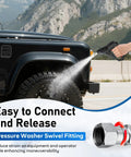 360 Degree Swivel Pressure Washer Fittings M22 14mm Thread 5000 PSI Universal Connectors For Hassle Free Hose Maneuvering And No Kinks Two Pack on pressure washer hose