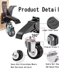 Heavy Duty Retractable Casters Set Of 4 Foot Pedal Lifting Wheels For Workbenches Tables Shop Equipment Adjustable Stepdown Roll Heavy Loads Smooth As Butter Always with 360-degree swivel and steel construction.