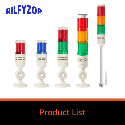 Industrial Signal Tower Light With Multi Color Led Indicator And Built In Buzzer For High Brightness Alerts in various sizes