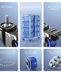 Infographic showcasing 2 Inch Heavy Duty Swivel Caster Wheels Threaded Stem UNC 1/4-20 By 1 Inch Set Of 4 with features and load capacity.