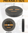 Heavy Duty Six Inch Buffer Wheel Featuring A Tough 180 Grit Polish Pad dimensions showing 6 inch diameter and 1 inch thickness.