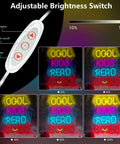 Massive Neon Wall Sign For Home Decor LED Neon Light With Dimmable Brightness for "Cool Kids Read Books" display