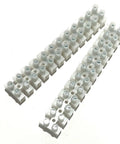2 Pack 12 Position 24 Contact Terminal Block Barrier Strip Dual Row With Screw Connector For HVAC Panels Chassis Mount 30 Amp 300V Heavy Duty