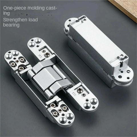 Heavy Duty Hidden Folding Door Hinges Pair Super Strong Black Cabinet Hardware Adjustable Weight Bearing Wood Furniture Fittings Built Different Boss Grade smooth silver hinges.