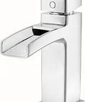 Kenzo Single Control Waterfall 4 Inch Centerset Bathroom Faucet in Polished Chrome with Deck Plate, No-Fuss Easy Install