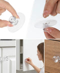 4 Pack Self Adhesive Cabinet Drawer Knob Set Clear Acrylic Crystal Handles No Drilling Easy Install on cabinets