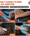Universal Aluminum First Aid Splint Kit 36 Inch By 4.3 Inch Waterproof Medical Tactical Splint in use on arm, leg, finger, wrist