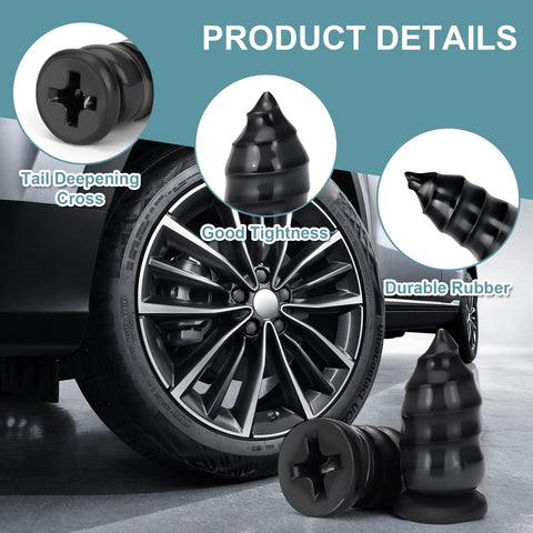 60Pcs Screw In Tire Repair Kit With Rubber Nails For Tubeless Tires Fast Emergency Flat Tire Repair Tool Easy DIY Puncture Fix
