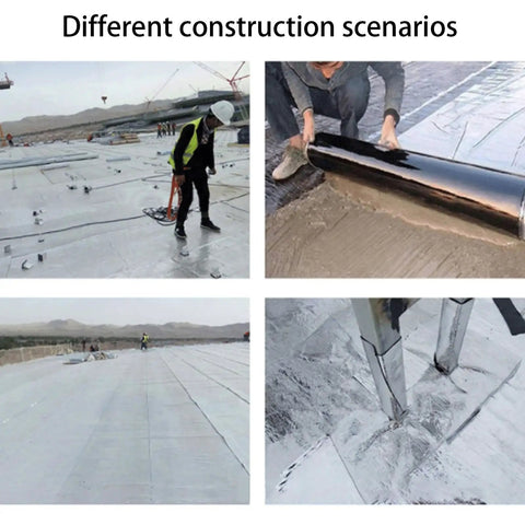 Heavy Duty Self Adhesive Roofing Felt Waterproof Underlayment Roll With Strong Flashing Tape For Fixing Shingle Cracks Gutter Leaks And Balcony Patches No Sweat Installation Rock Solid 1Point6X3Point3Ft in various construction settings.
