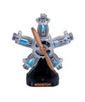 Five Cylinder Planetary Engine Model With Clear Internal Mechanisms Desktop Display Ornament Aerospace Power Replica Serious Mechanical Linkage System For Enthusiasts Hobbyists And Collectors on black base
