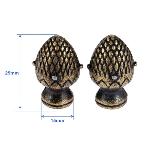 Stylish 2 Piece Kit Of Strawberry Knob Handles In Antique Bronze Finish For Kitchen Cupboards And Vintage Furniture With Screws Included, 25mm x 15mm