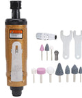 Nuts And Bolts Air Die Grinder Boasting 22000 RPM For Fast Metal Grinding and Precision Polishing with various attachments.