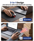 2-In-1 Wireless Mouse And Barcode Scanner With Bluetooth QR Code Reader, Portable 1D And 2D Scanner in mouse and scanner mode