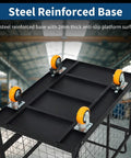 Steel reinforced base with anti-slip surface of Premium Foldable Platform Truck Cart For Stress Free Living Room Moves.