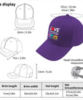 Dope Breathable Hiking Hat For Men In Purplish Red With Adjustable Buckle Cap with size chart and measurements