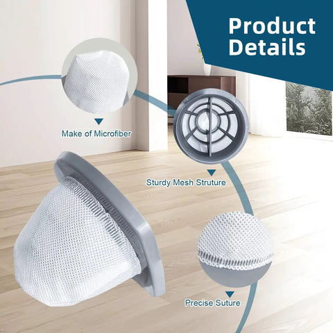 Product details of Replacement Vacuum Filter Set For Featherweight Stick Vacuum 2033 Series showing mesh filter structure
