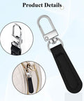 Leather Zipper Pulls Kit With Detachable Leather Handles 8 Pack Repair Tabs For Luggage Backpacks Suitcases Jackets And Handbags Upgrade Your Gear With Durable Black Leather Zipper Pulls detail view