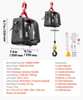 2 In 1 Electric Hoist Winch With 1100 Lb Capacity And 1500W Power Portable Winch Crane for Factory Warehouse And Garage