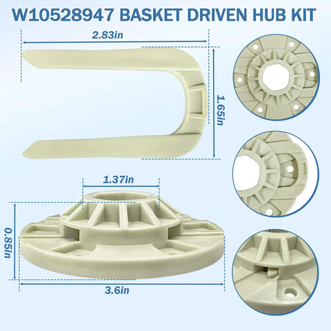 W10528947 tub drive center for Beefed Up Washer Shift Kit With Actuator And Belt Bundle For Whirlpool Maytag Kenmore Washers