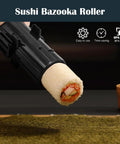 Sushi bazooka roller with rice and filling from 28 In 1 Sushi Making Kit With Roller And Bamboo Mats Bazooka Nigiri Gunkan Molds Musubi Maker Rice Ball Mold And More Easy Home Sushi Set For Beginners Ready To Roll Like A Pro.