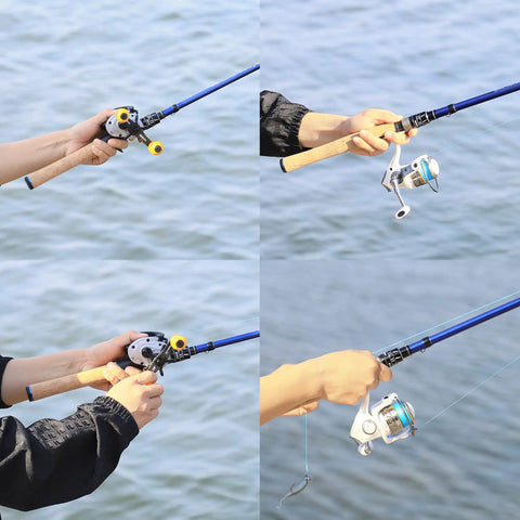 Portable Telescopic Casting And Spinning Fishing Rods Go-To Travel Companion 24T Carbon Blanks With Solid Carbon Tip Cork Handle