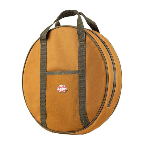 Cable Bag For Trucks And Rigs, Truck And Rig Ready Organizer That Fits With Spare Wheel, Gear For Tow Straps, Hoses, Or Extension Cords, Web Carry Handles, Exterior Pocket, Fully Zippered Main Compartment, Brown.
