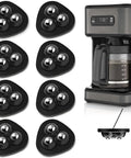Straight Up Smooth Appliance Casters With Hella Strong Self Adhesive Pads Heavy Duty Furniture Sliders Blenders Ovens Coffee Makers Tile Floor Glide Zero Drill Hassle Black next to coffee maker.