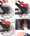 Using Disc Rotor Truing Fork Tool Kit For Bicycle Brake Pad Alignment And Rotor Calibration on bike disc brake