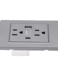 Upgrade Your Walls with this Sweet Grey Decora Outlet Featuring a Rock Solid Usb Type C Fast Charge Port and Matching Faceplate
