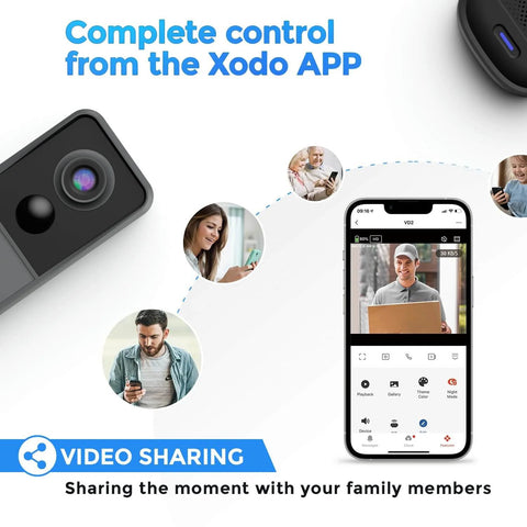 Smartphone displaying video feed from 3MP 2K Wireless Video Doorbell With Chime Porch Cam Works With Alexa And Google Assistant.