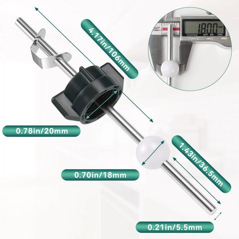 Solid Two Piece Bathroom Sink Drain Pop Up Assembly Kit Featuring Heavy Duty Pivot Ball Rod And Tight Snap Plug For Quick Swap Outs And No Sweat Fixes Around The House