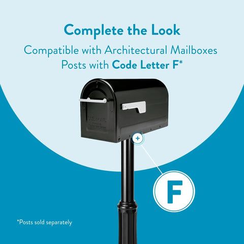Boulder Postmount Mailbox Large Black All Weather Tough Built Outdoor Ready Rust Resistant Galvanized Steel With Black Powder Coat Finish