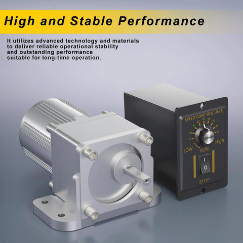 6W reversible AC motor with speed controller, 450 RPM