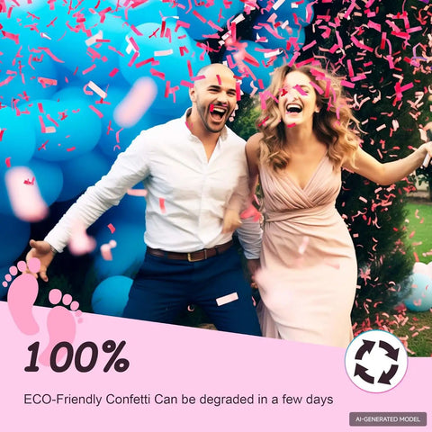 Absolutely Rad 2 Piece Pink Gender Reveal Fire Extinguisher Set With Four Heavy Duty Confetti Cannons For A Killer Baby Shower Announcement Scene Stealing Blast Up To Fifteen Feet