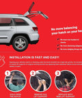 Top Shelf Two Piece Front Hood Lift Supports For 2010 To 2016 Sports Utility Vehicles Heavy Duty Gas Struts demonstrating installation steps.